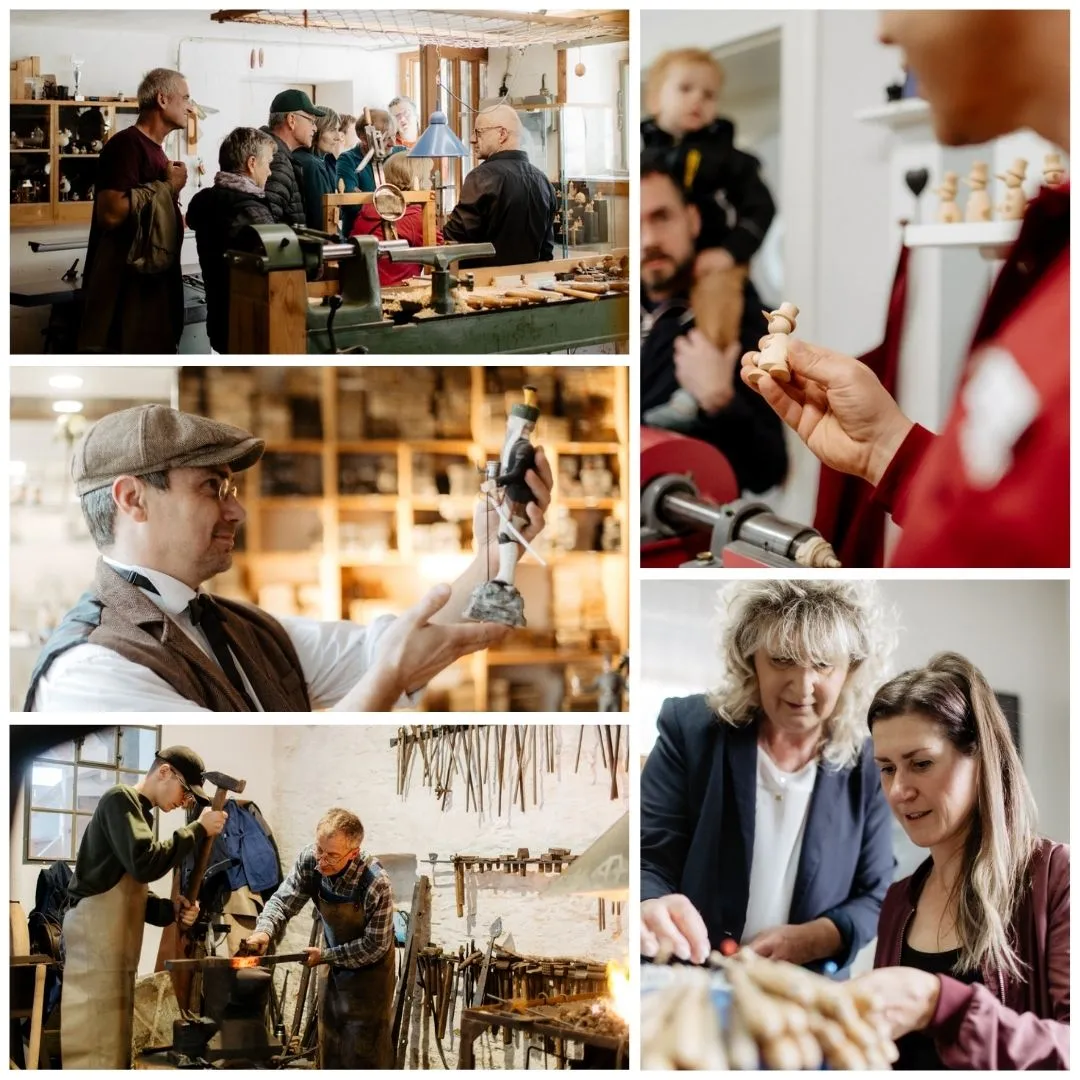 Piccolo Keramik nimmt als Töpferei in der Nähe von Dresden am Tag des traditionellen Handwerks im Erzgebirge teil.